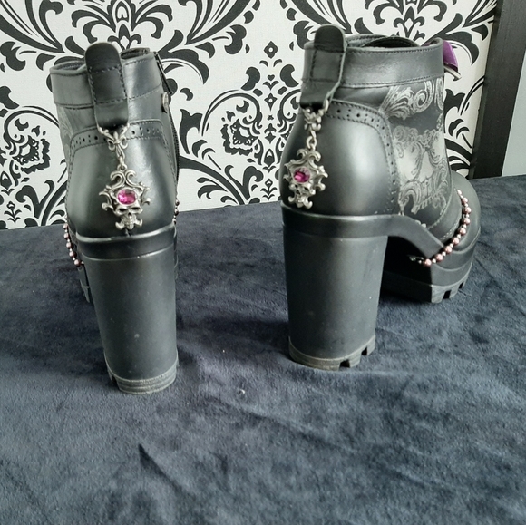 Alchemy England Steelground Heeled Ankle Boots - Picture 2 of 8